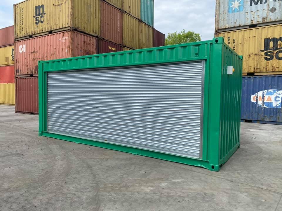 20ft Shipping Container with Full Side Roller Door for Sale Australia – Secure Roller Shutter Storage Container - Image 2