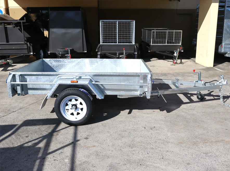 7x5 Heavy Duty Galvanised Single Axle Box Trailer with Tilt Function - Image 3
