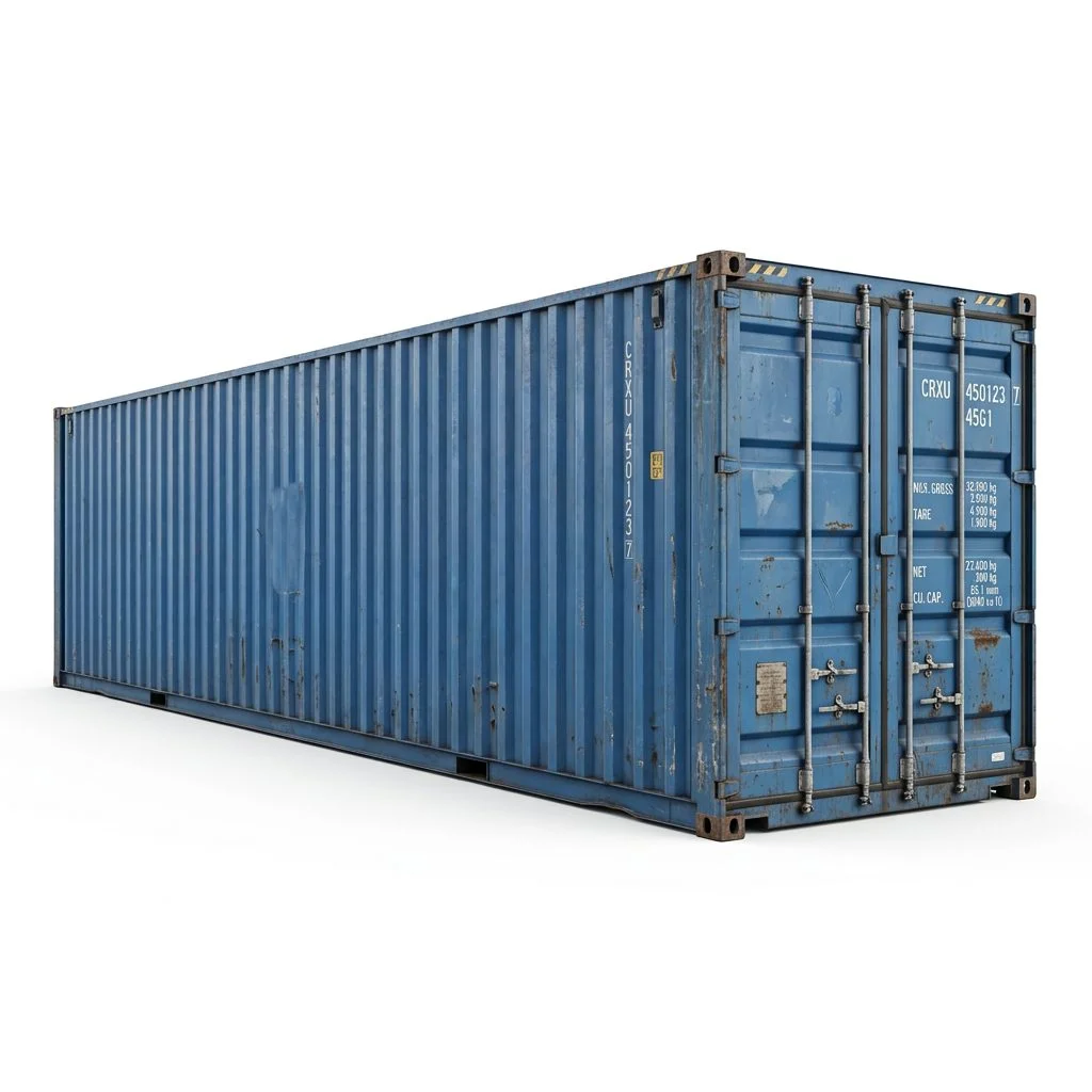 45ft High Cube Used Shipping Container – Cargo Worthy Blue Storage Container