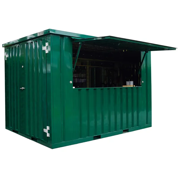 10ft Container Bar Kiosk – Portable Café, Coffee & Food Stall Container – Green - Image 2