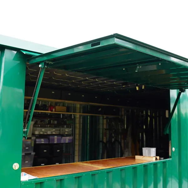 10ft Container Bar Kiosk – Portable Café, Coffee & Food Stall Container – Green - Image 3