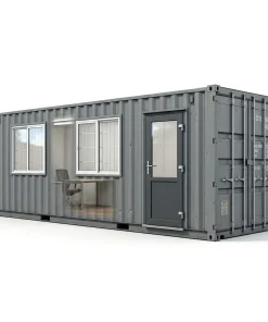 40ft Portable Office Container – Converted Mobile Site Office with Double Windows