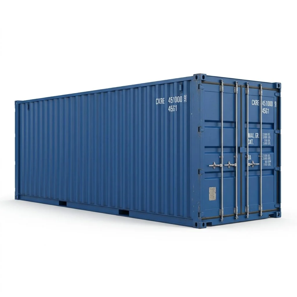 45ft High Cube Shipping Container – One Trip Blue Extra Long Storage Container