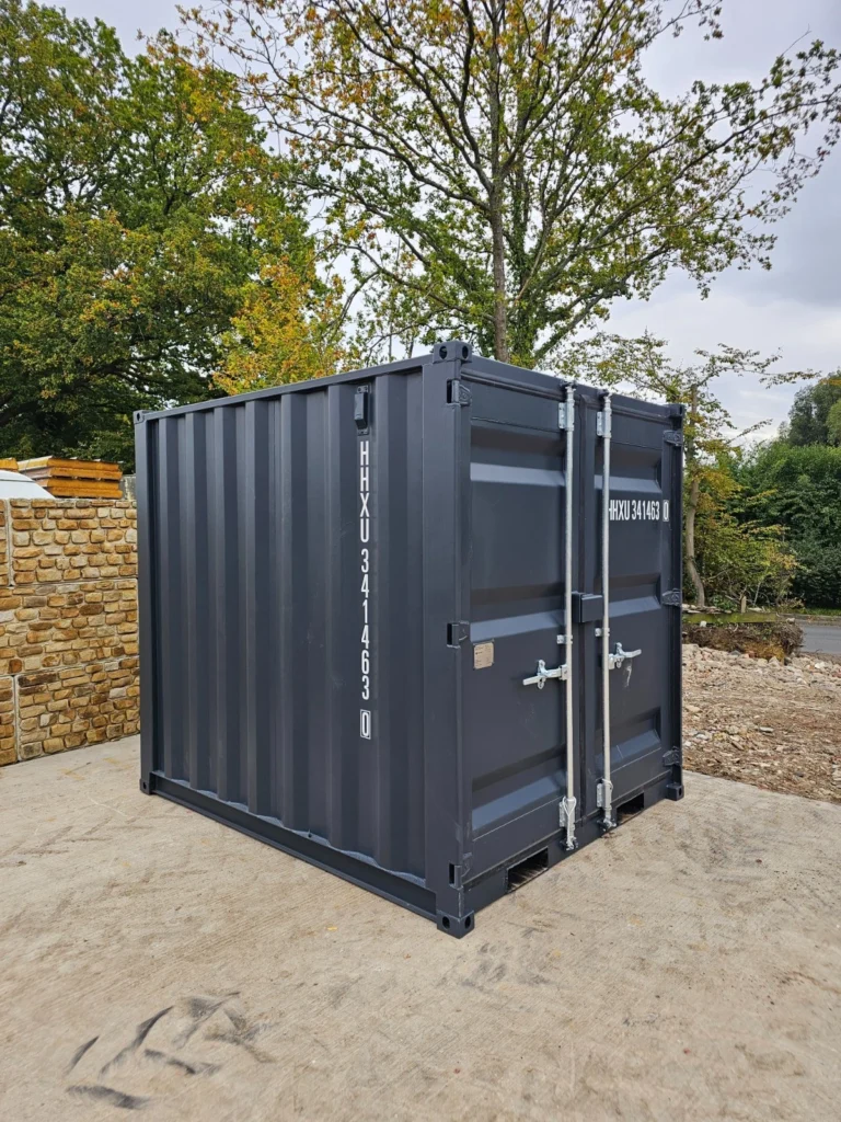 8ft Shipping Container Site Office & Secure Lock-Up Box – Portable Workshop Shed with Personnel Door and Window - Image 4