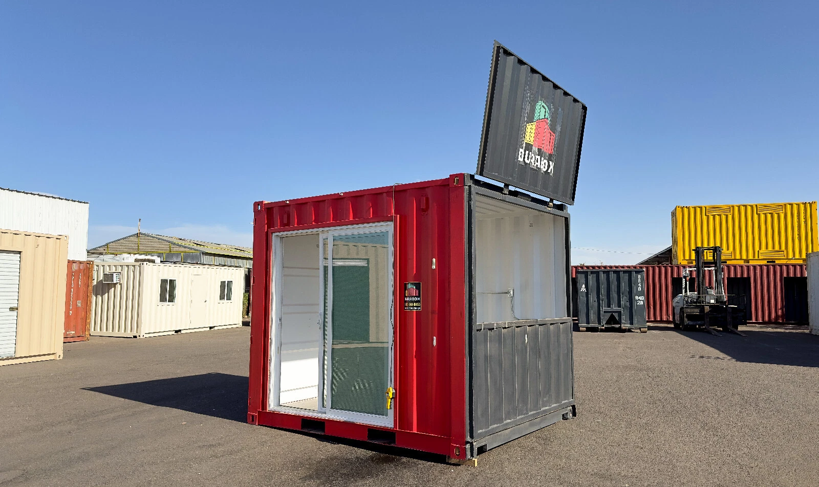 10ft Pop-Up Container Kiosk with Sliding Glass Door – Portable Retail & Food Service Container Australia - Image 6