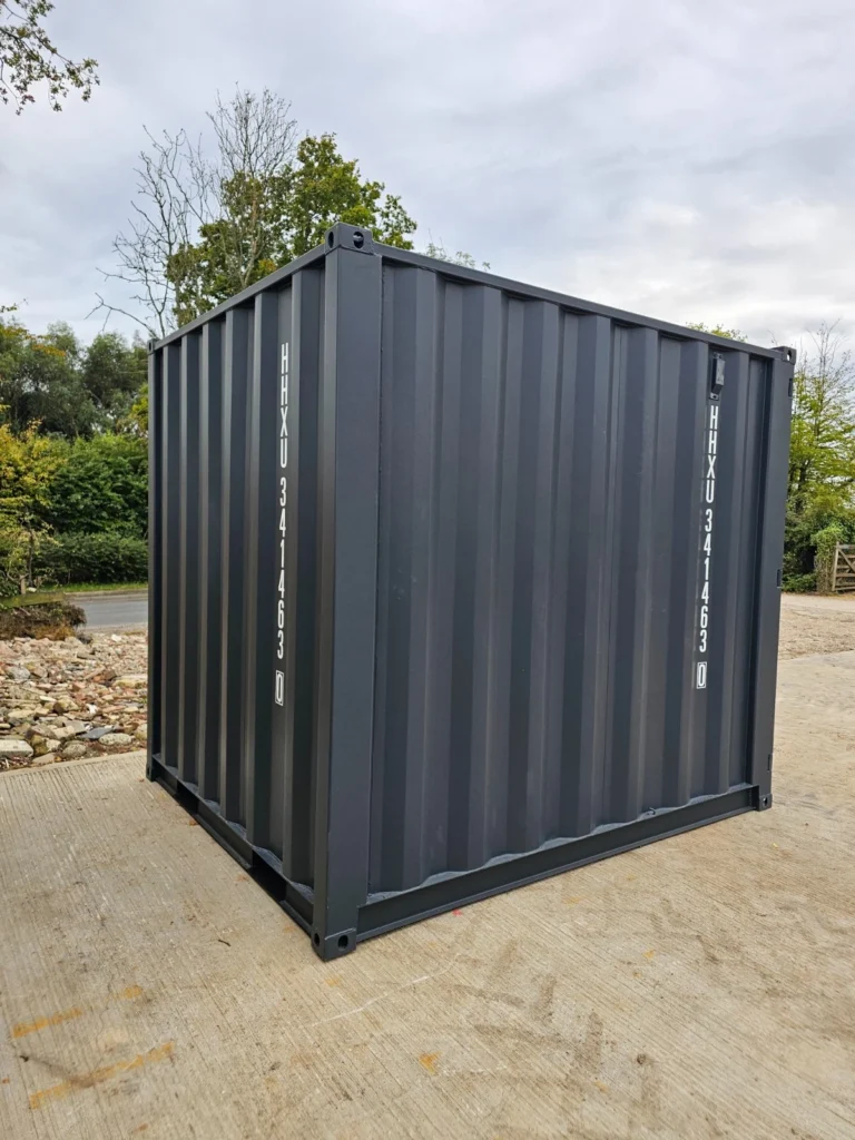 8ft Shipping Container Site Office & Secure Lock-Up Box – Portable Workshop Shed with Personnel Door and Window - Image 2