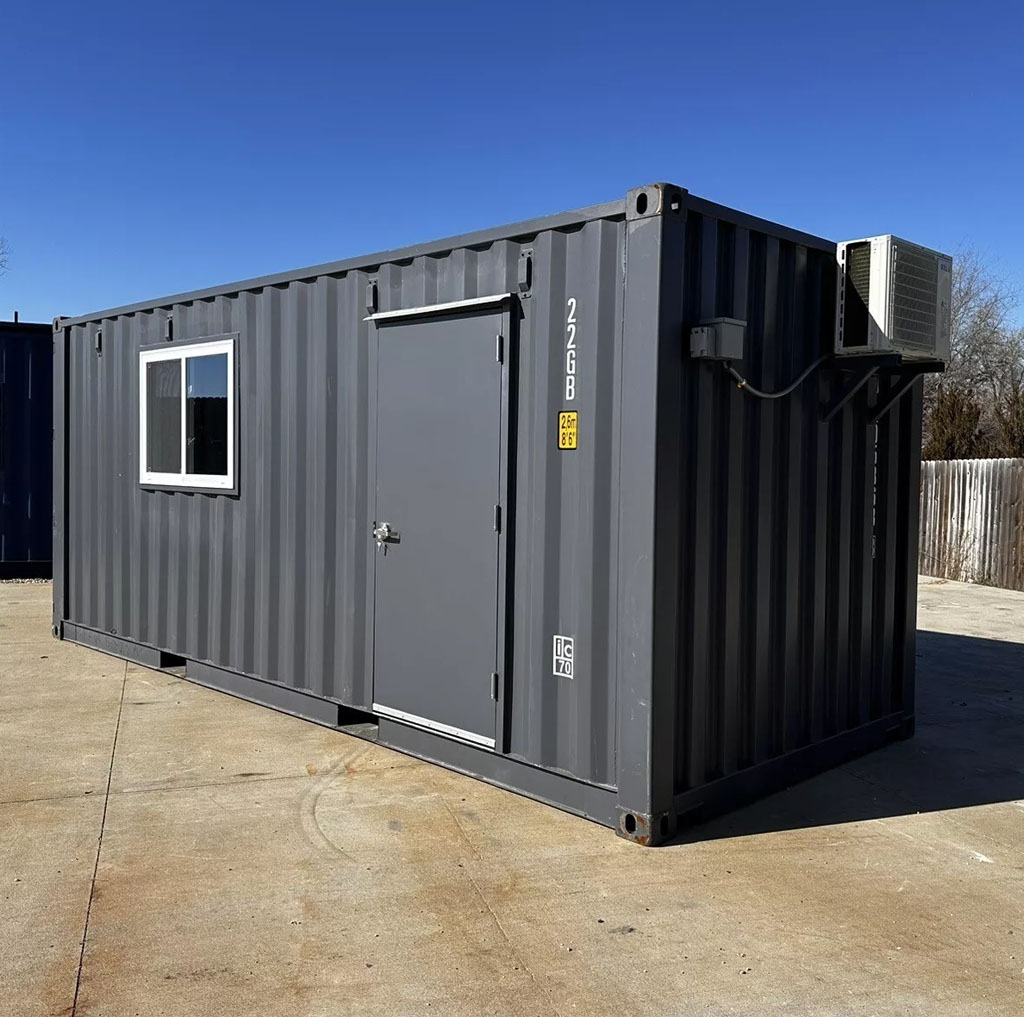 20ft Insulated Shipping Container Office with Air Conditioning – Portable Site Office Container