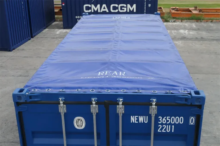 20ft Open Top Shipping Container – New One Trip | Removable Tarpaulin Roof | CSC Certified - Image 3