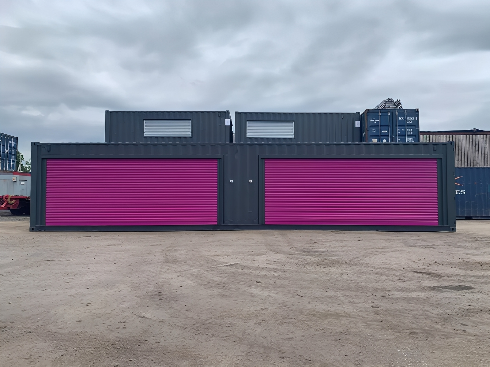 40ft Shipping Container with Double Side Roll-Up Doors – Modified Secure Storage Container