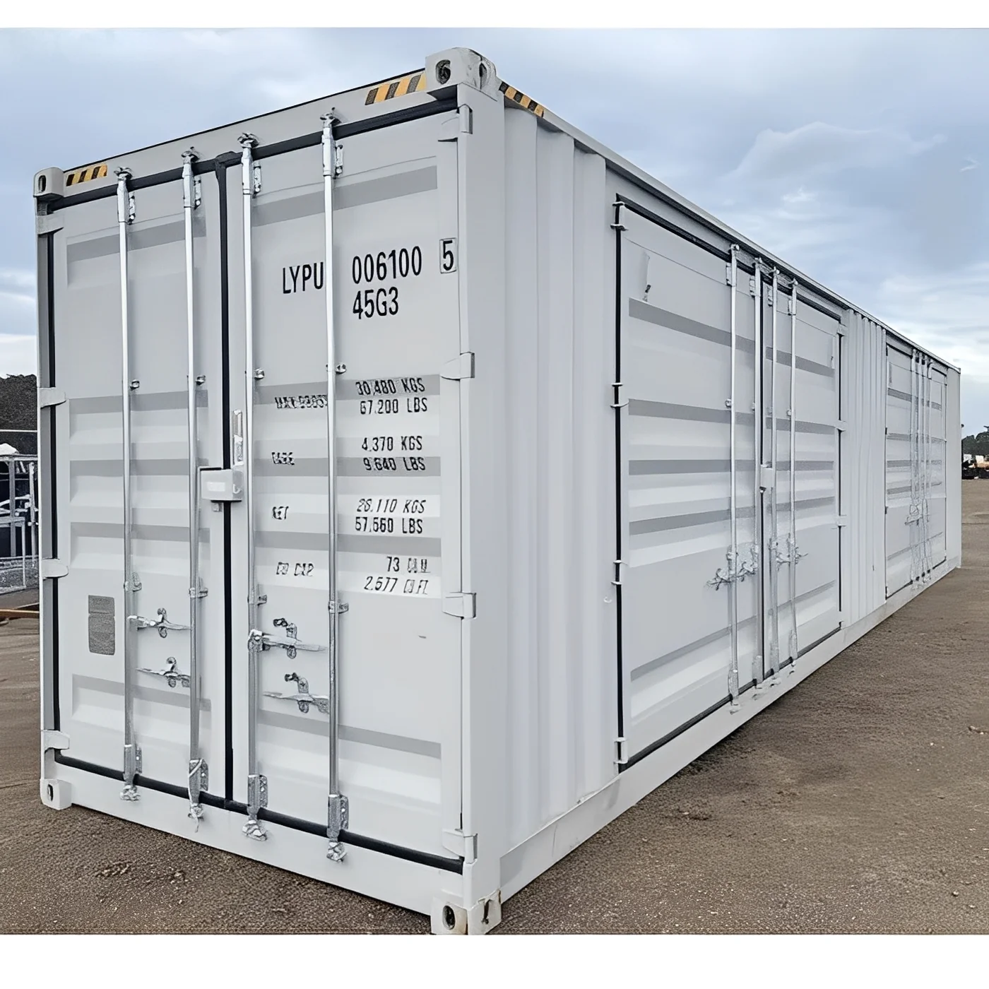 40ft High Cube Shipping Container with 2 Side Doors – New One Trip Multi-Access Storage Container