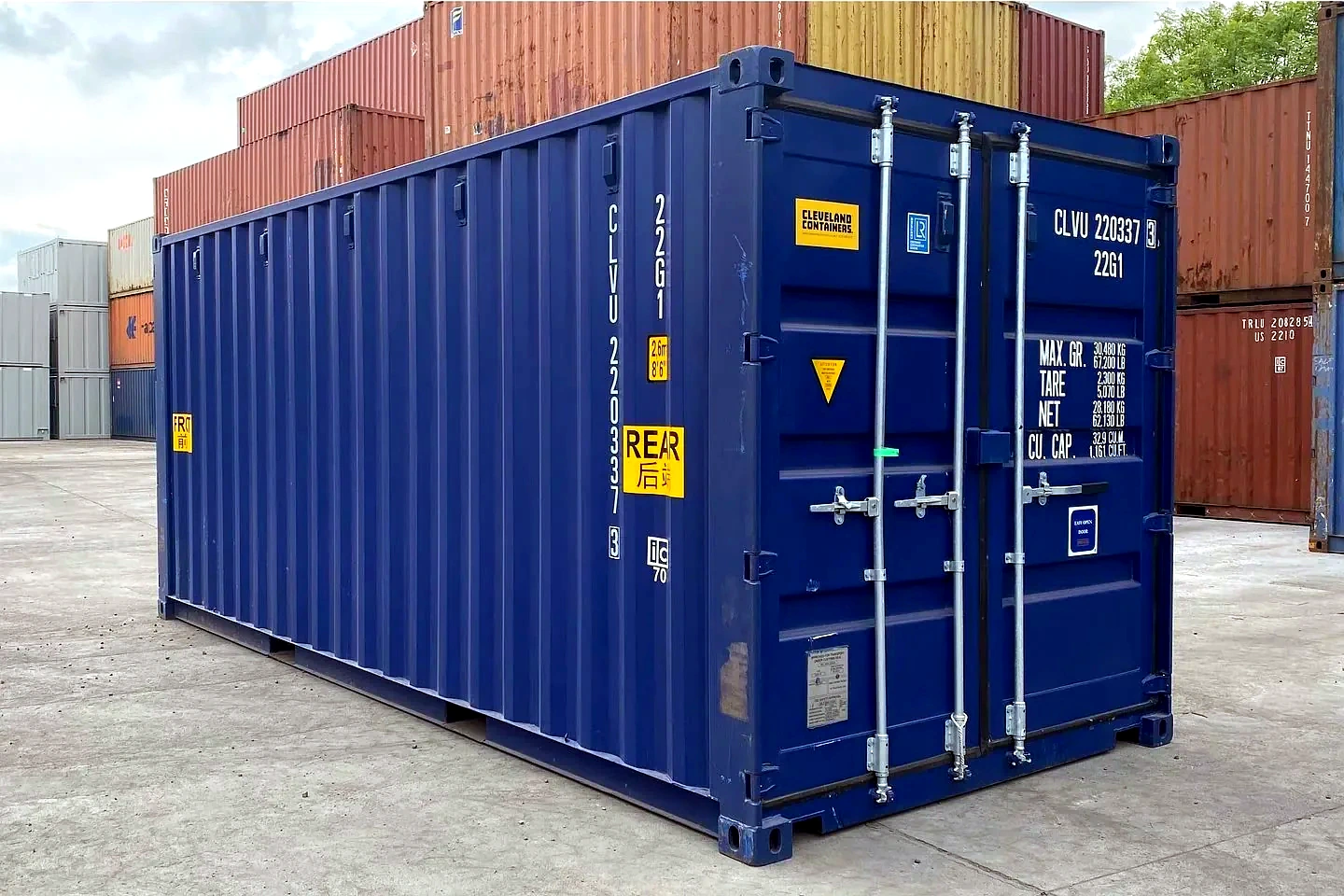20ft Tunnel Shipping Container with Double End Doors – New One Trip | CSC Plated - Image 5