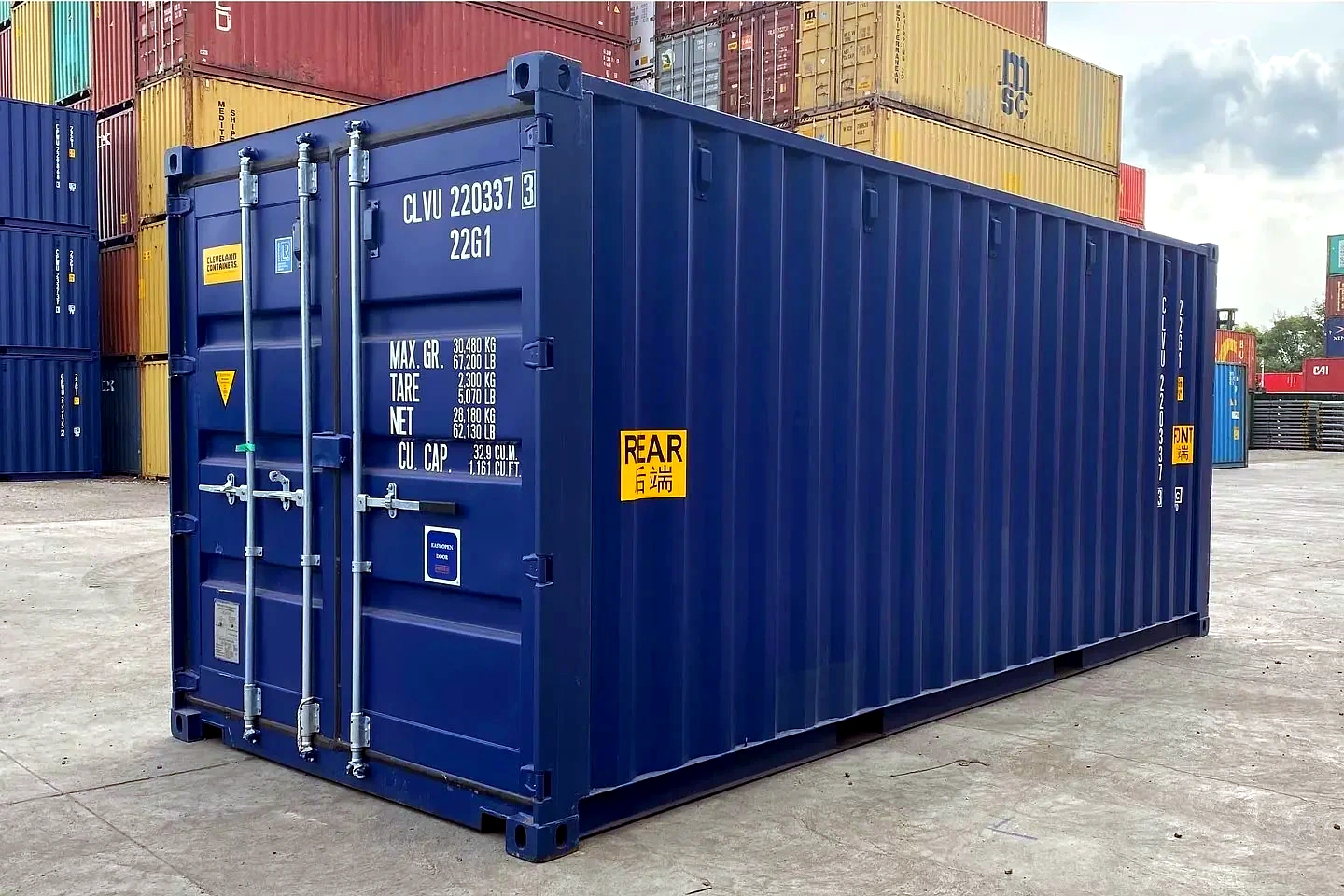 20ft Tunnel Shipping Container with Double End Doors – New One Trip | CSC Plated - Image 4